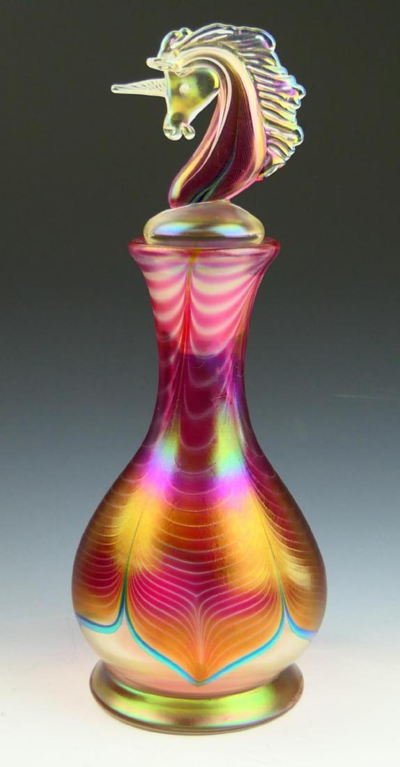 1989 RARE STUART ABELMAN PULLED FEATHER DECANTER (1 of 5)