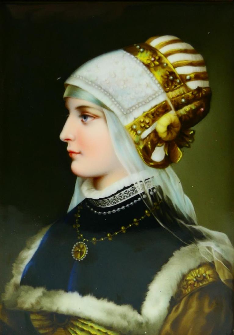 KPM WILHELM MEZLER PORTRAIT PLAQUE OF WOMAN (1 of 9)