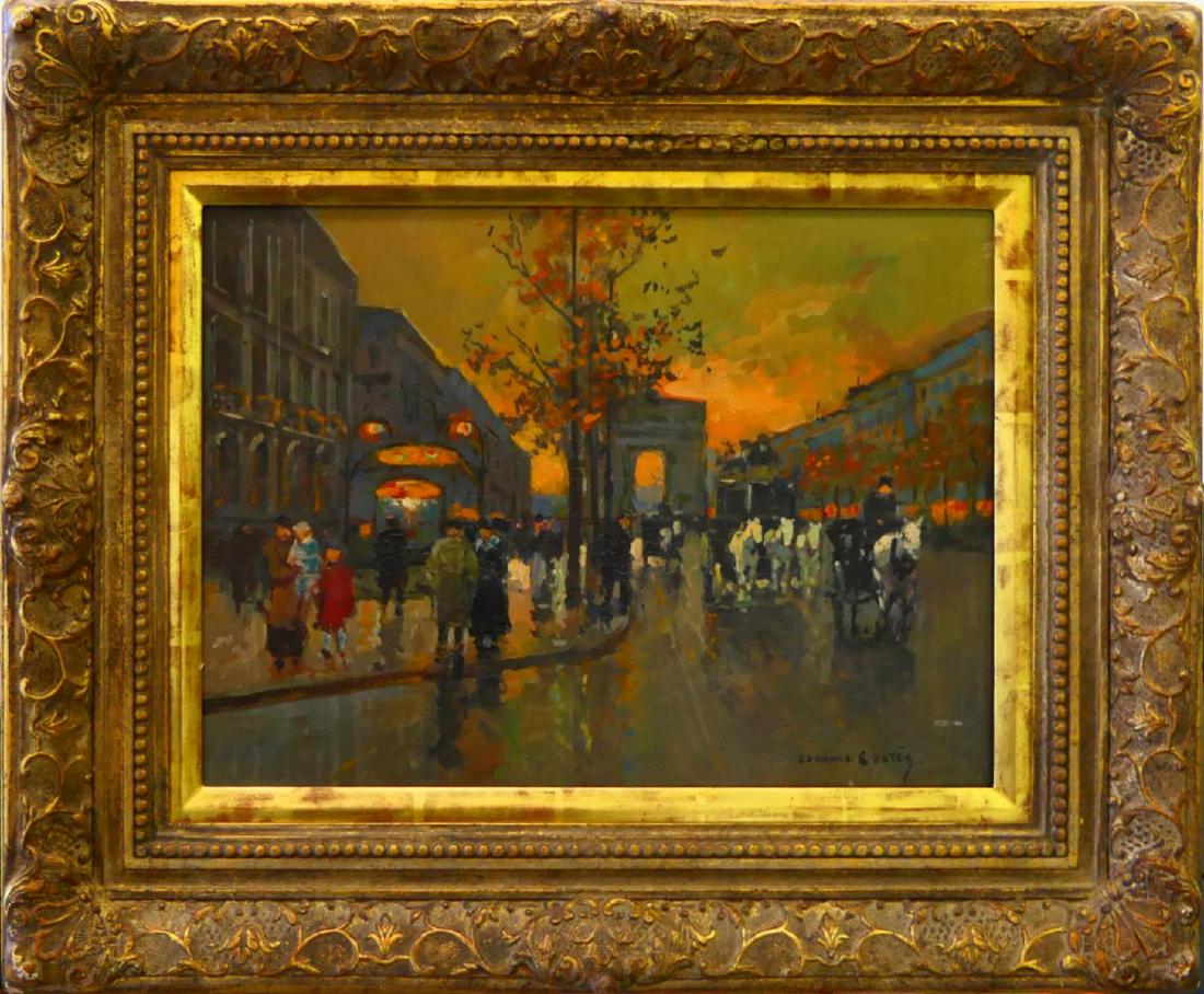 EDOUARD CORTES (FRENCH 1882-1969) STREET SCENE OIL (1 of 8)