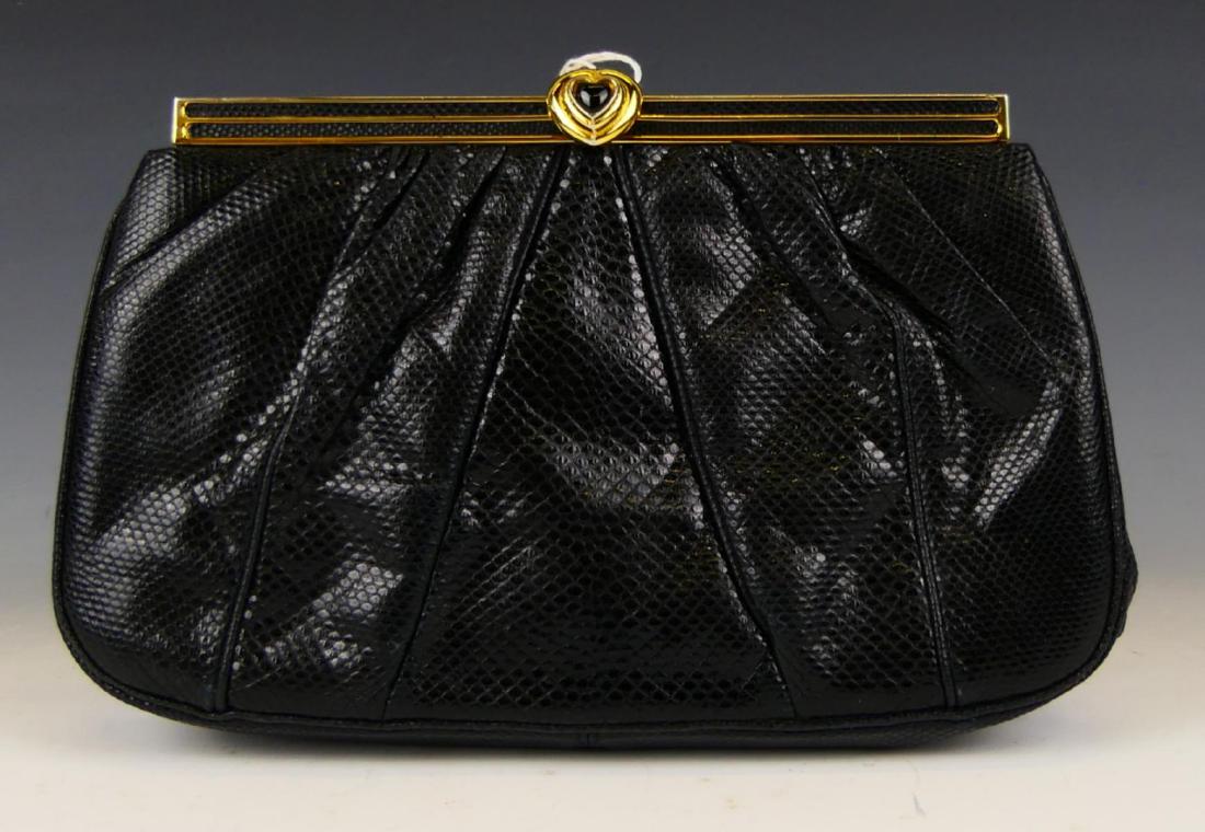 JUDITH LIEBER BLACK LEATHER PURSES (1 of 3)