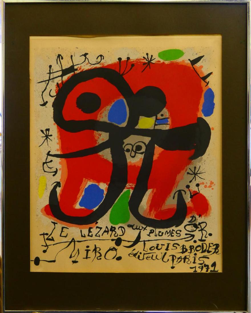 JOAN MIRO 1971 "LE LEZARD AUX PLUMES" LITHOGRAPH (1 of 3)