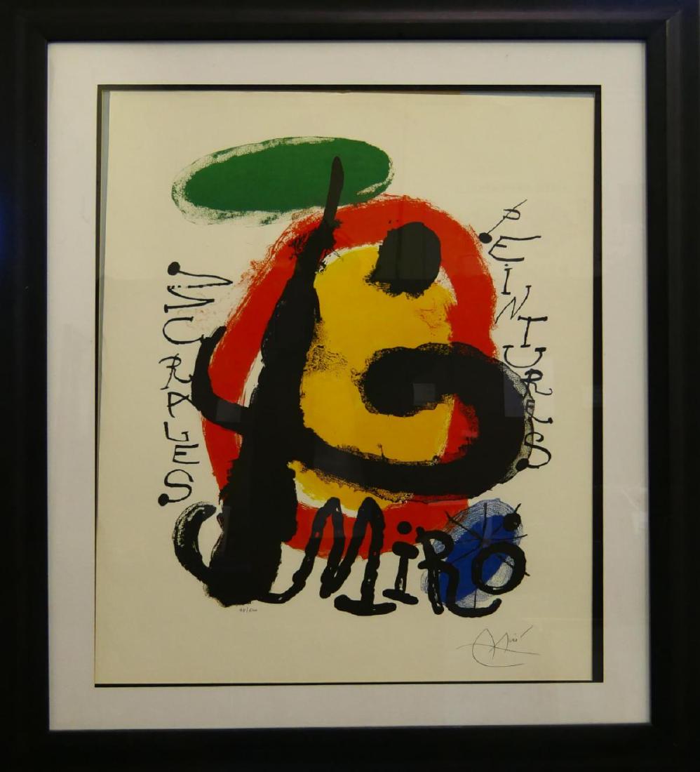 JOAN MIRO "PEINTURES MURALES" LE LITHOGRAPH (1 of 3)