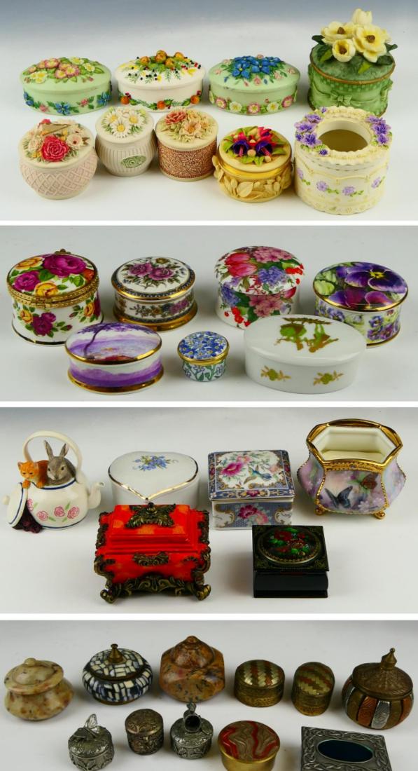 COLLECTION OF 33 TRINKET AND PILL BOXES (1 of 5)