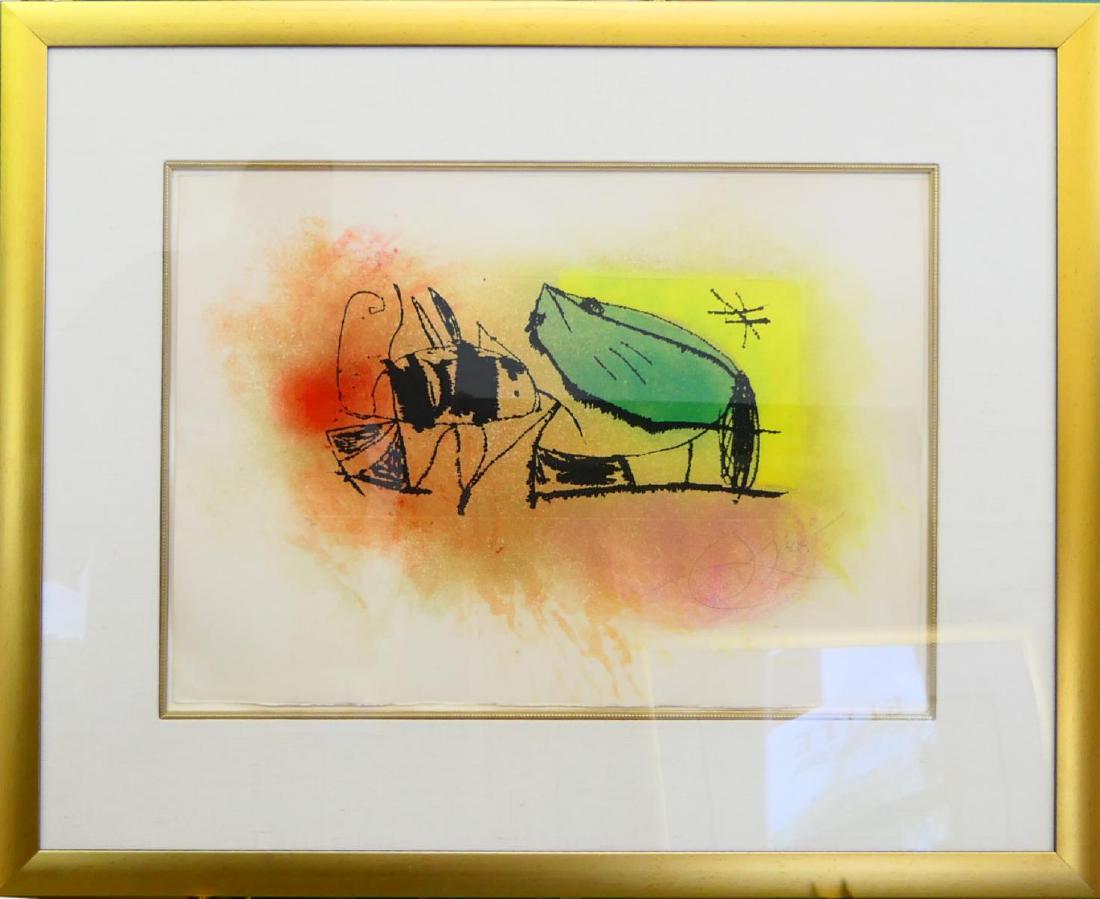 JOAN MIRO (SPANISH 1893-1983) SIGNED AQUATINT (1 of 4)