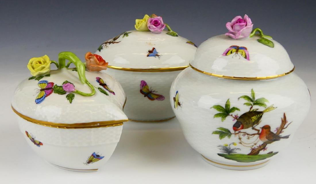 3pc HEREND "ROTHSCHILD BIRD" TABLEWARE ITEMS (1 of 6)