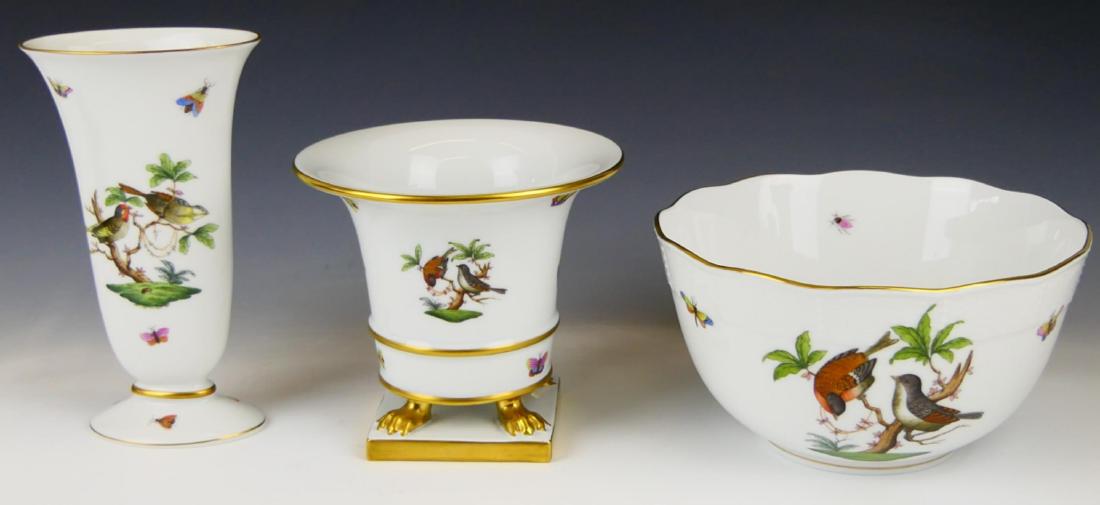 3pc HEREND "ROTHSCHILD BIRD" TABLEWARE ITEMS (1 of 4)