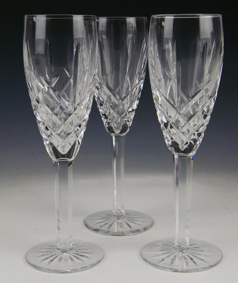 3 WATERFORD CRYSTAL "ARAGLIN" FLUTED CHAMPAGNE (1 of 2)