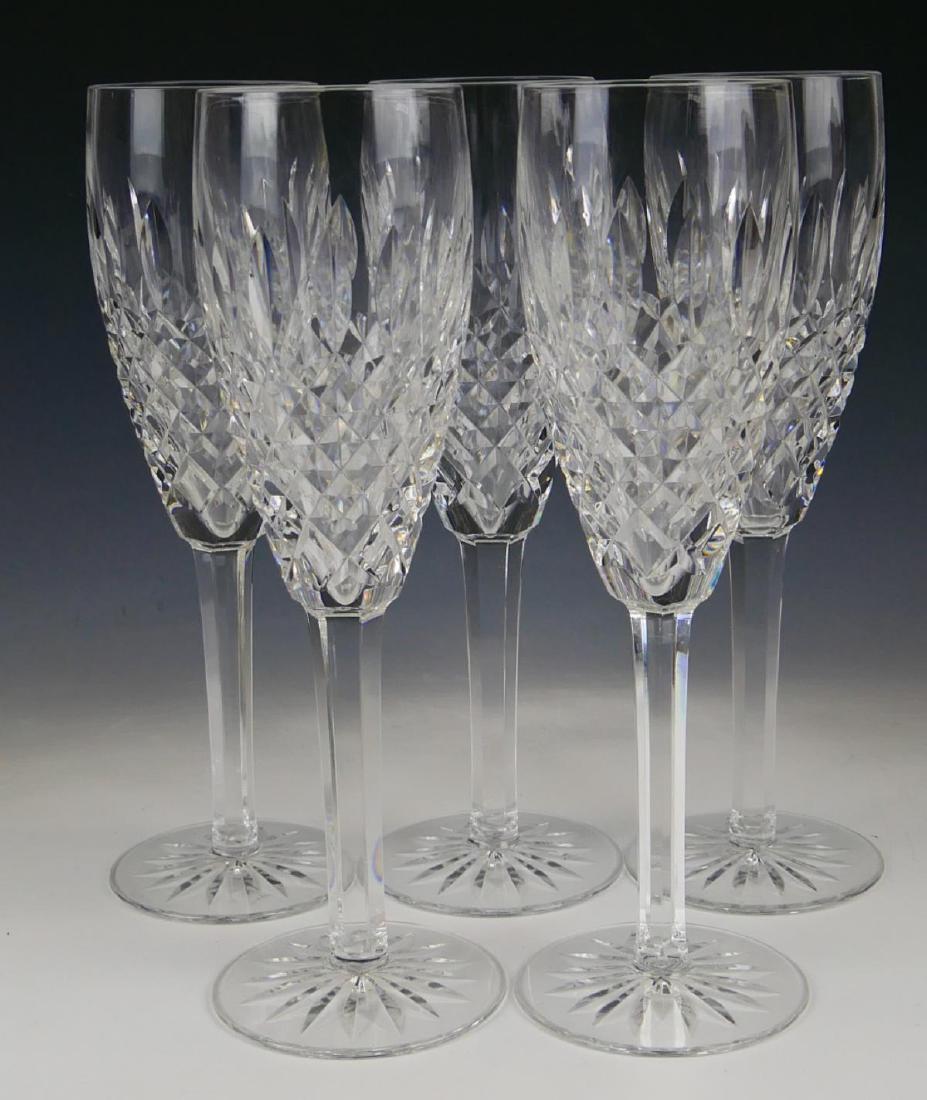 5 WATERFORD CRYSTAL "CASTLEMAINE" FLUTED CHAMPAGNE (1 of 2)