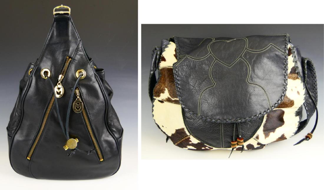2 CARLA  MANCINI DESIGNER PURSES ONE LEATHER (1 of 2)