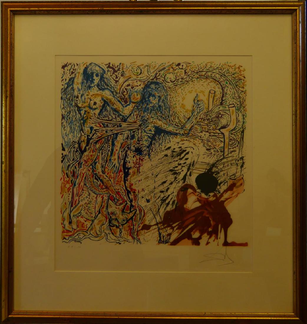 SALVADOR DALI SIGNED ARTIST PROOF COLOR LITHOGRAPH (1 of 4)