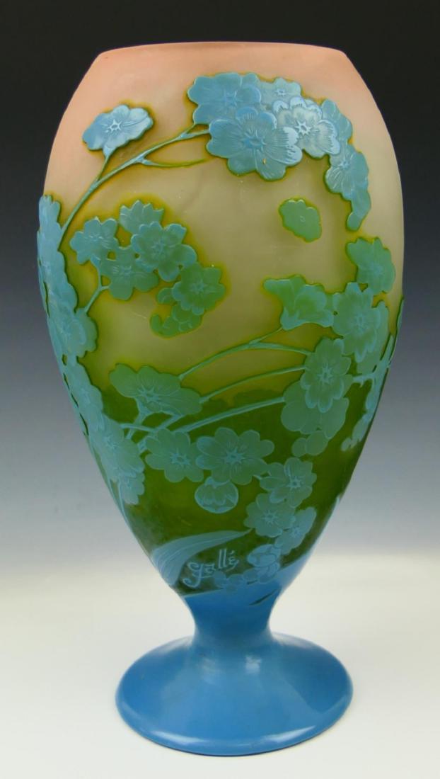 GALLE FRENCH CAMEO SIGNED FLORAL VASE (1 of 6)