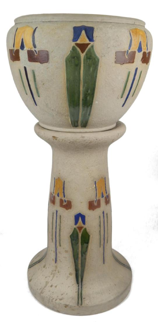 ROSEVILLE MOSTIQUE JARDINIERE AND PEDESTAL (1 of 3)