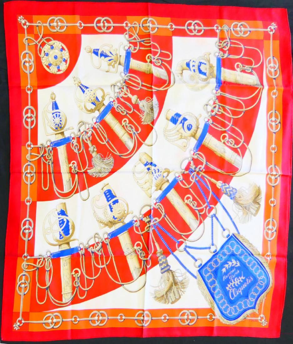 HERMES PARIS 100% SILK SCARF 35" BY 35" J. Abadie (1 of 3)