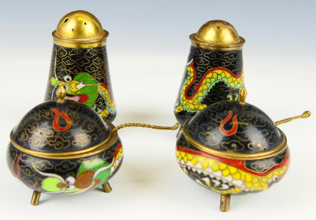 6pcs VINTAGE CHINESE CLOISONNE TABLE ITEMS (1 of 7)