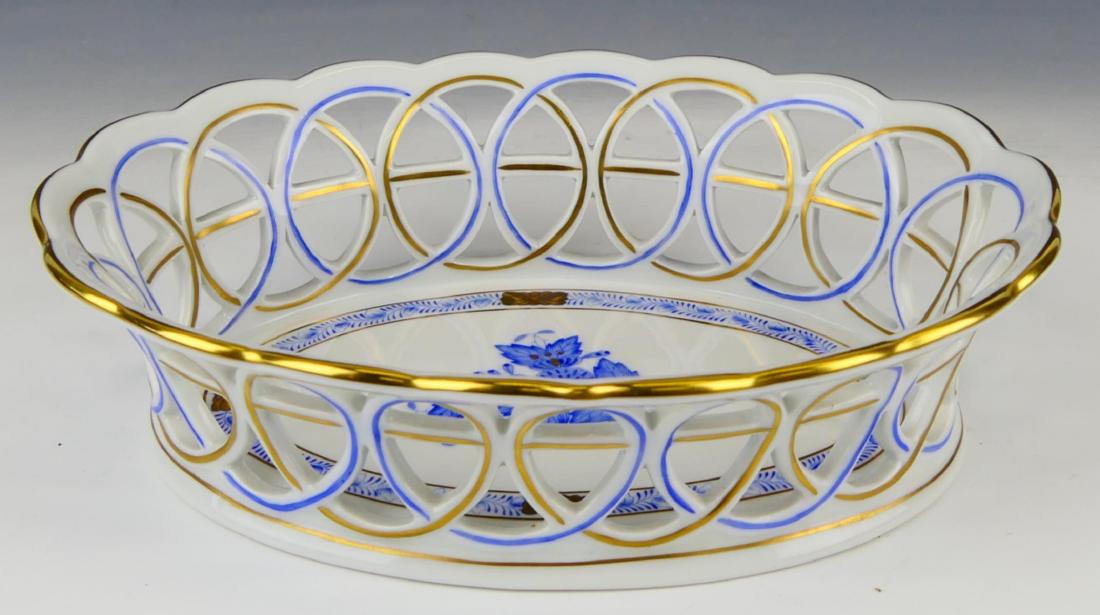 HEREND HUNGARY PORCELAIN RETICULATED BOWL (1 of 5)