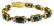 18K YG SAPPHIRE & DIAMOND 8.7TCW TENNIS BRACELET