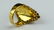 14K YELLOW GOLD RUBY & DIAMOND WIDE RING Sz8.5 - 3