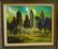 SIGNED CITYSCAPE OIL PAINTING ON CANVAS FRAMED