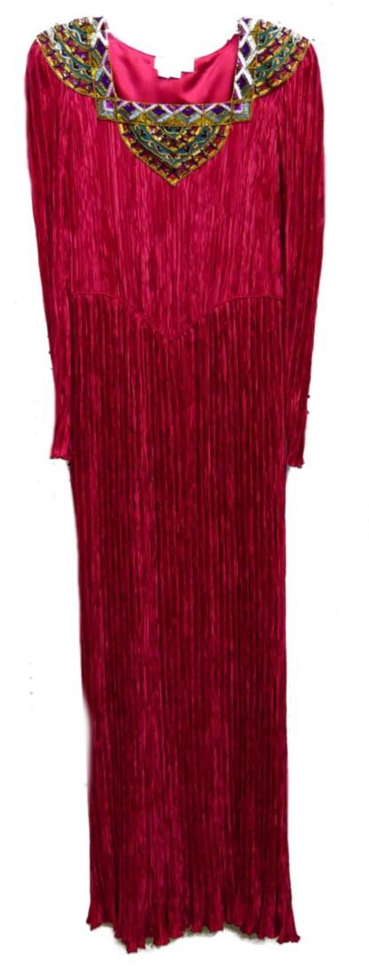 MARY MCFADDEN COUTURE SEQUIN EVENING GOWN Sz6 (1 of 5)