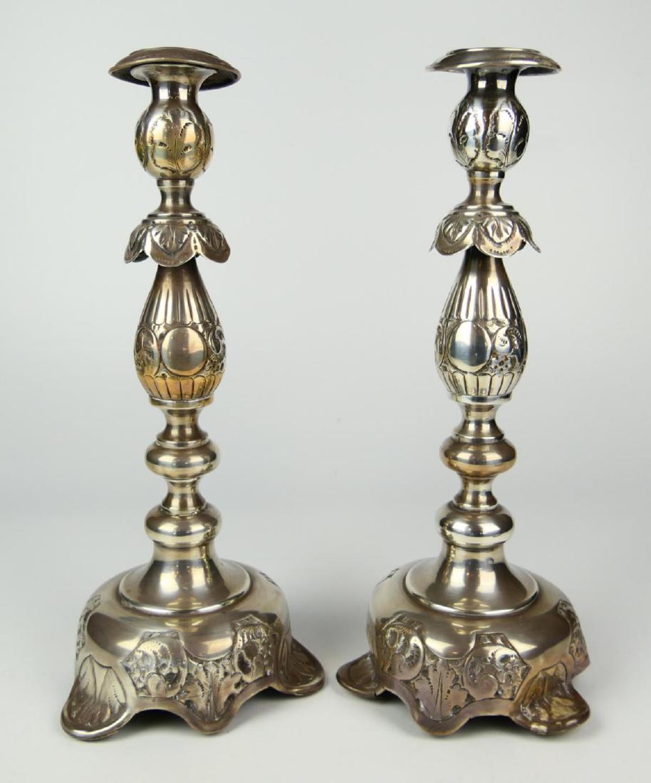 Pr ANTIQUE MOSCOW RUSSIAN 84 SILVER CANDLESTICKS (1 of 6)