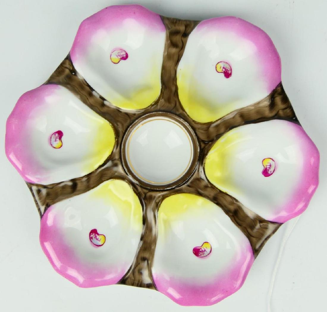 ANTIQUE CONTINENTAL PORCELAIN OYSTER PLATE (1 of 4)