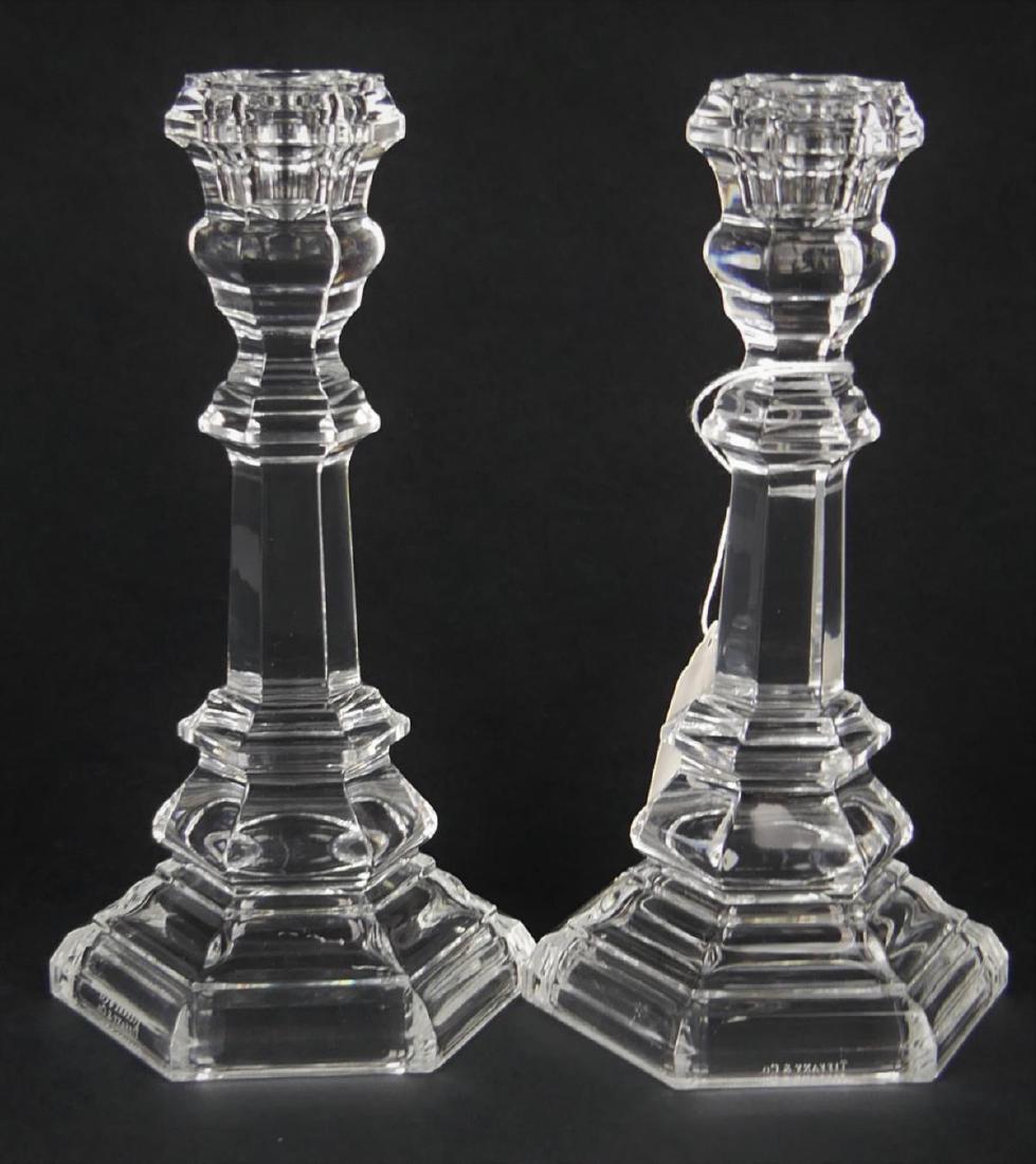 Pr TIFFANY & COMPANY CRYSTAL CANDLESTICKS (1 of 3)