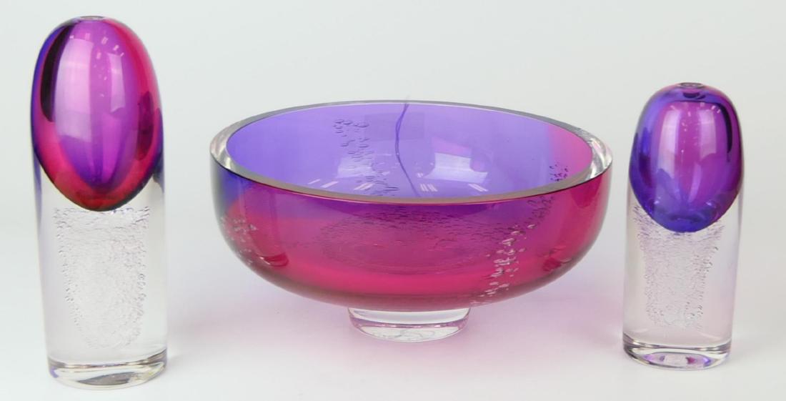 BUZZ BLODGETT SIGNED STUDIO ART GLASS GROUP (1 of 5)