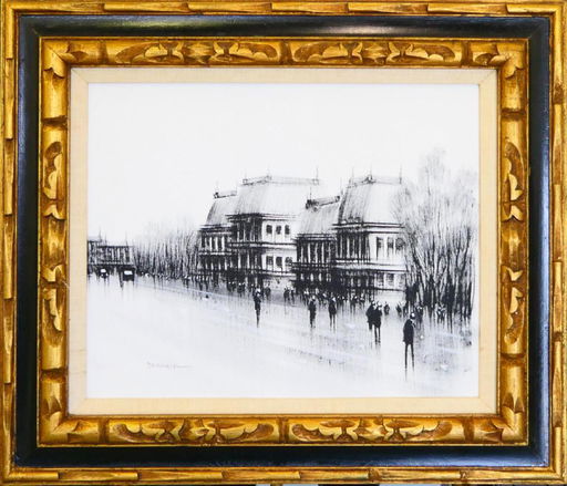 Signed Barnet Paris Street Scene Oil Painting Jul 09 2019