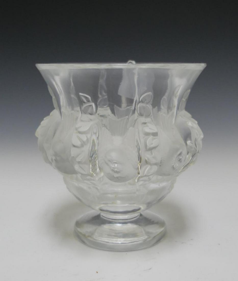 LALIQUE FRENCH CRYSTAL 'DAMPIERRE' BIRD VASE (1 of 3)