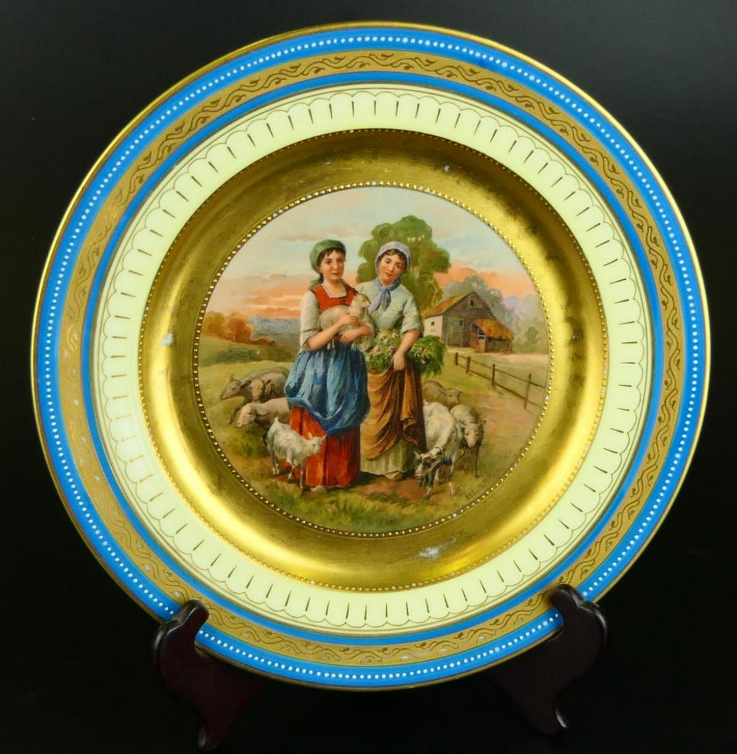 ELLI WIEOLEN ROYAL VIENNA "THE SHEPHERDESS" PLATE (1 of 6)