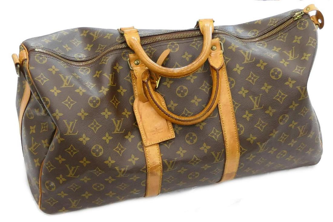 LOUIS VUITTON MONOGRAM CANVAS LEATHER KEEPALL (1 of 6)