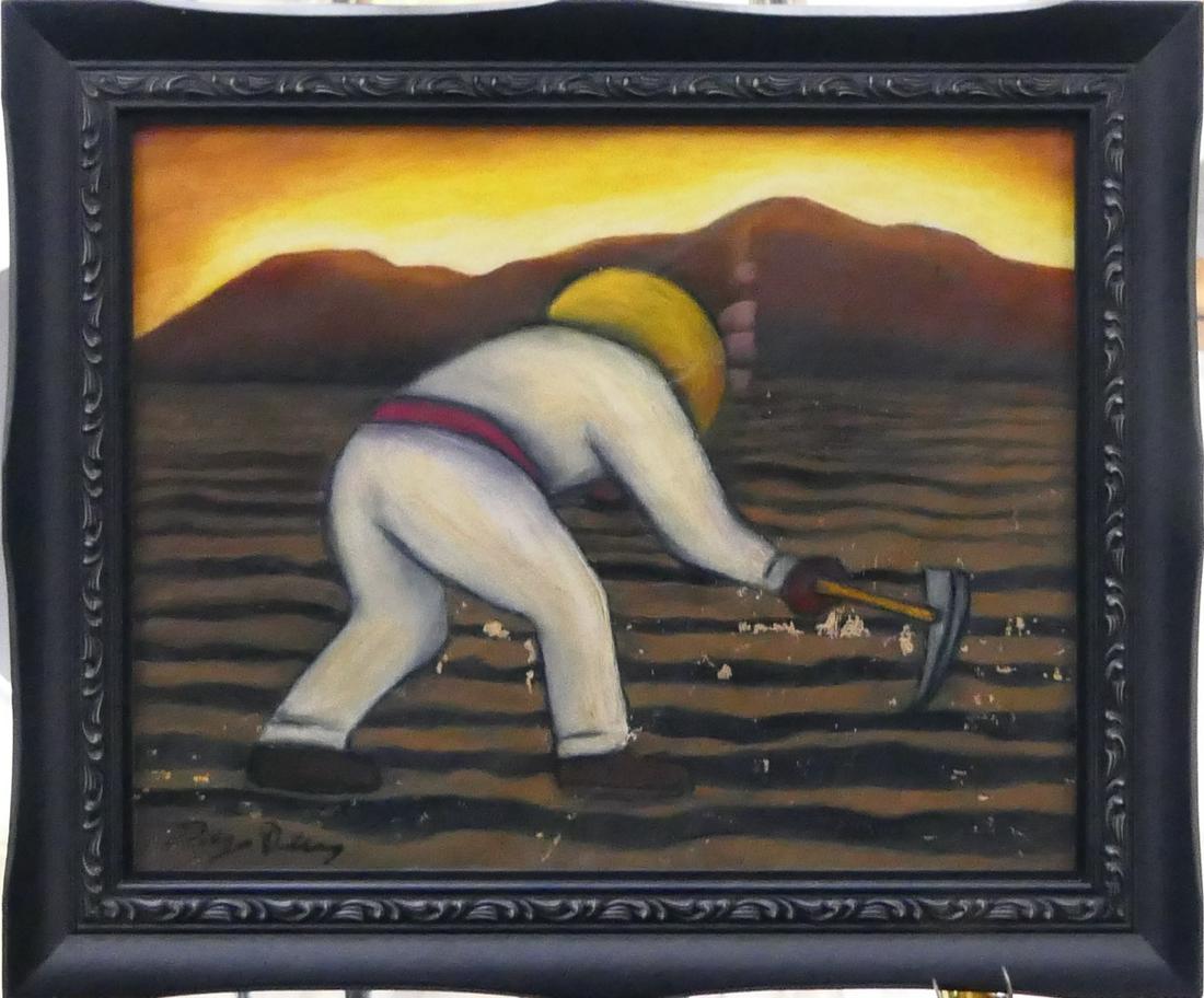 DIEGO RIVERA (MEXICO 1886-1957) OIL PAINTING (1 of 7)