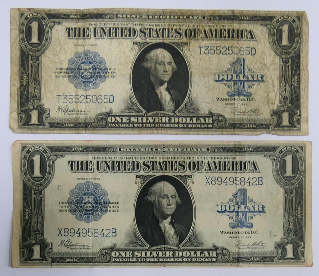 2 LARGE $1 SILVER CERTIFICATES OF 1923 (1 of 4)