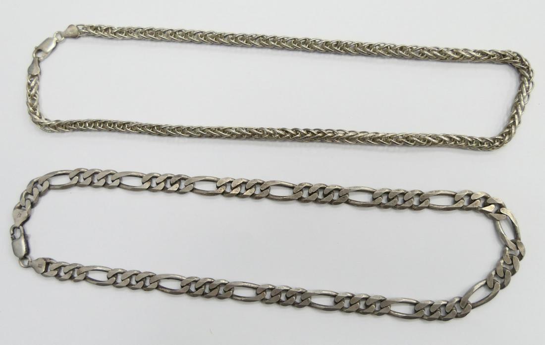 2 LARGE LONG STERLING SILVER NECKLACES (1 of 5)