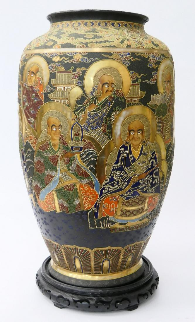 XLARGE JAPANESE SATSUMA  FLOOR VASE (1 of 4)