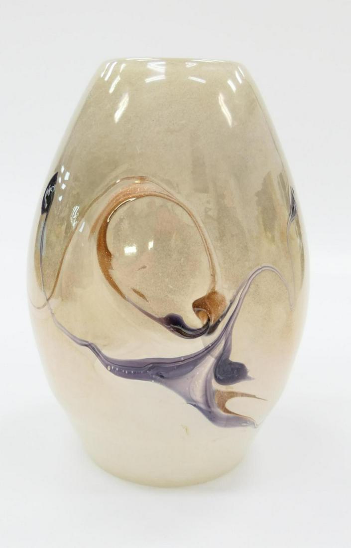 RARE "MAURE VIEIL" FRENCH STUDIO ART GLASS LG VASE (1 of 9)