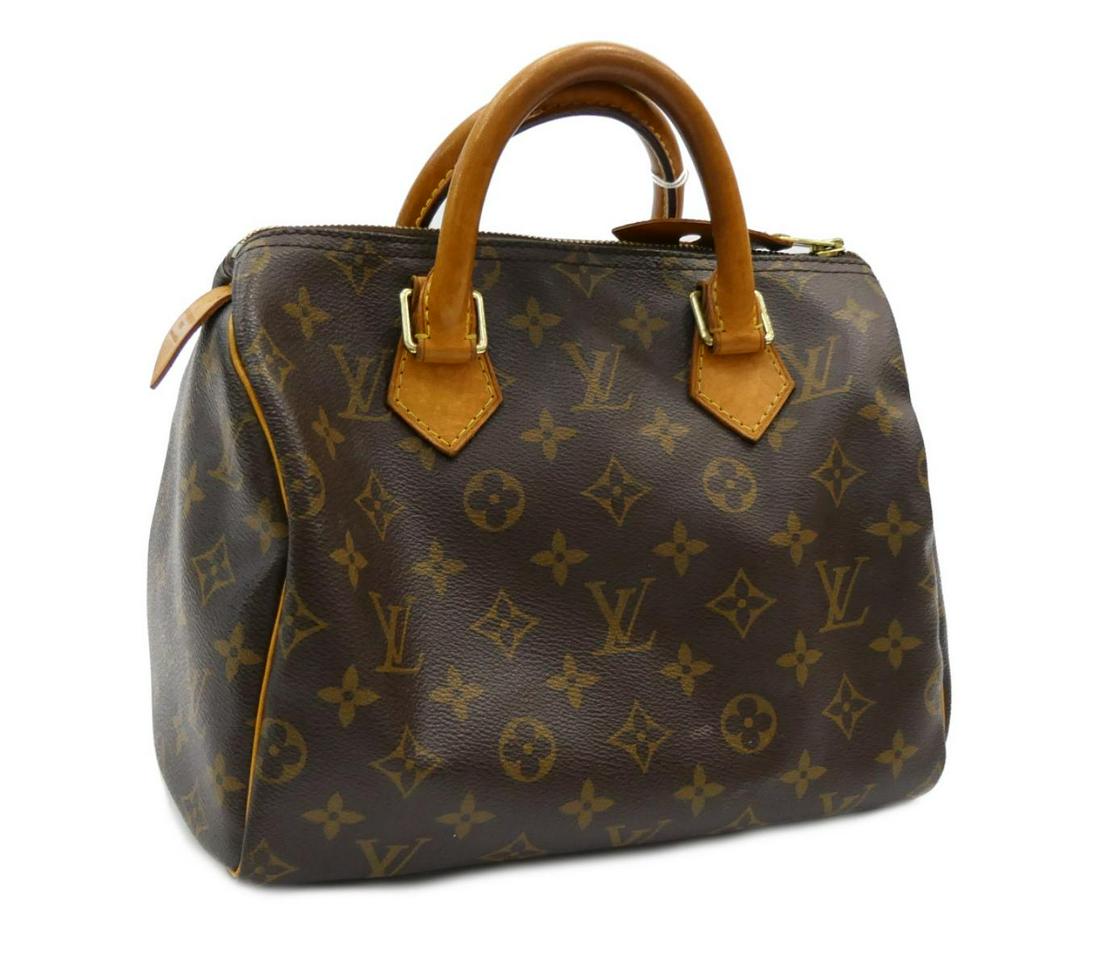 VINTAGE LOUIS VUITTON BROWN MONOGRAM SPEEDY PURSE (1 of 6)