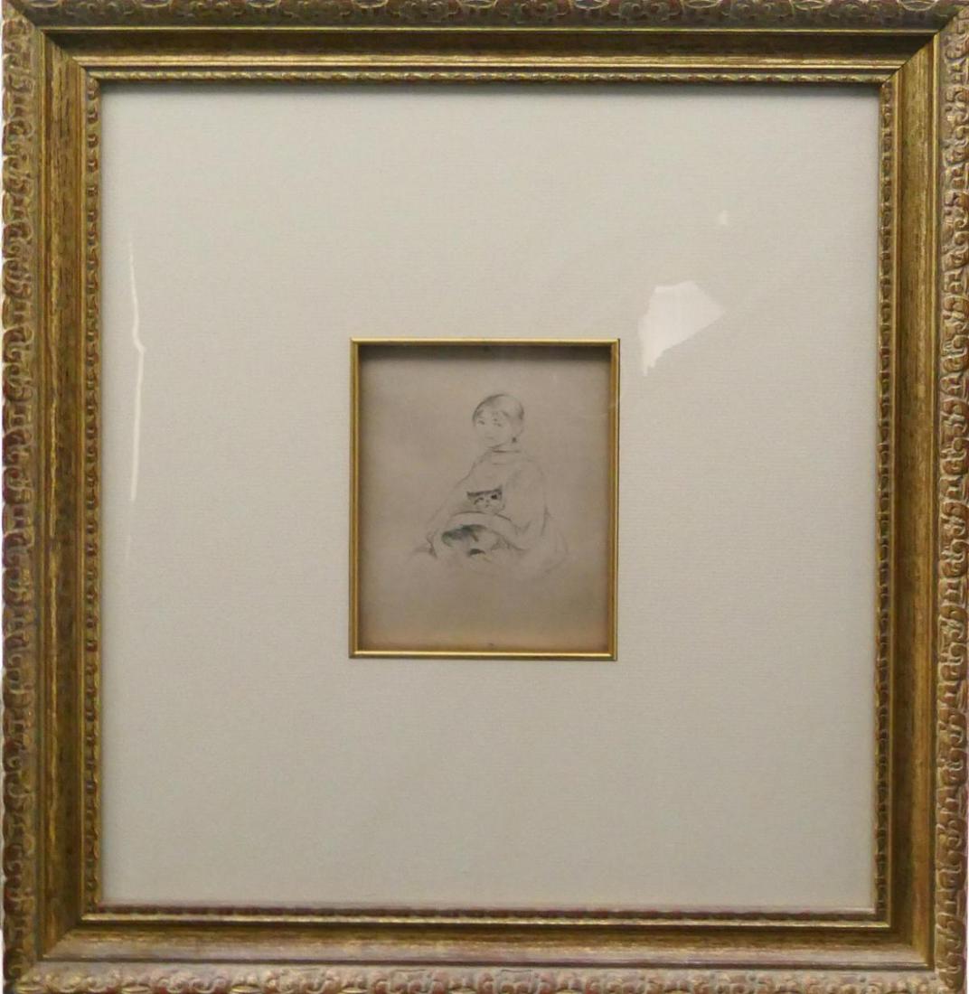 BERTHE MORISOT (FRANCE 1841-1895) DRYPOINT ETCHING (1 of 4)