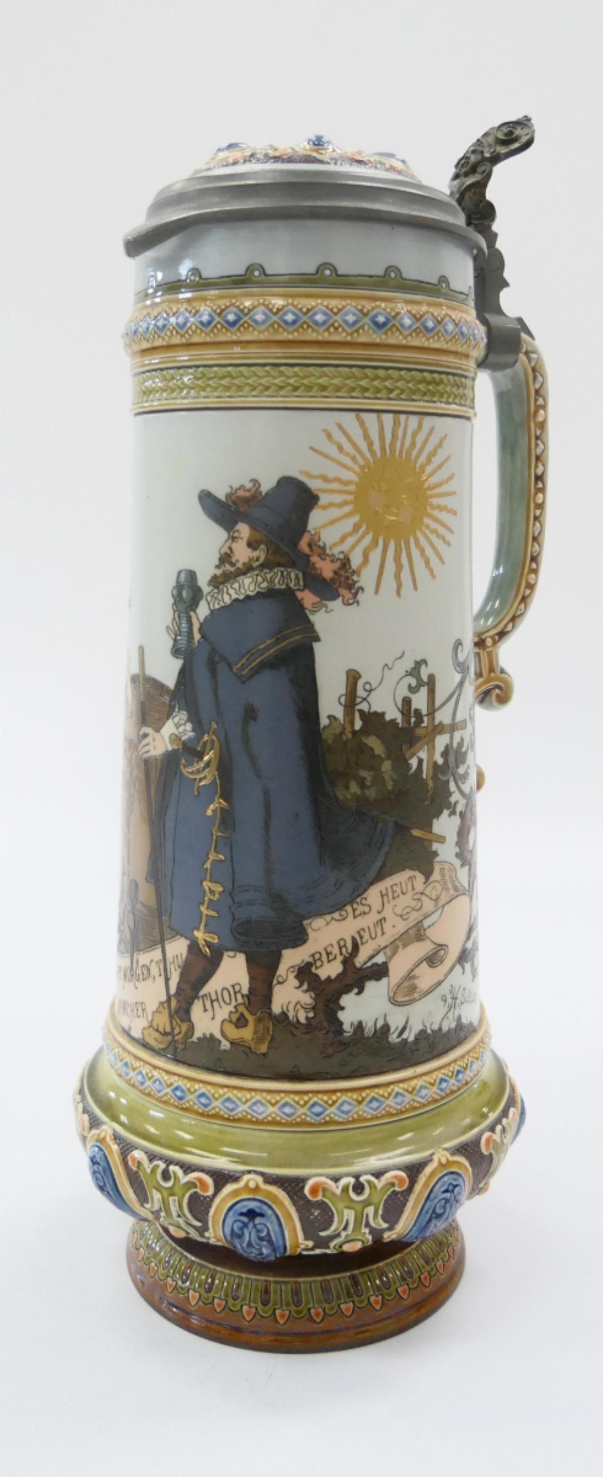 LARGE METTLACH STEIN #2065 MINT CONDITION (1 of 10)