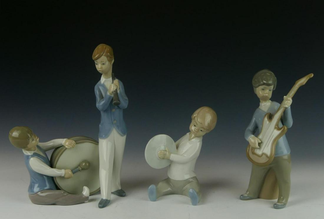 4pc LLADRO SPAIN BOY BAND FIGURES 4617 4613 4614 (1 of 4)