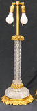 ANTIQUE BACARRAT CRYSTAL AND GILT BRONZE LAMP - 12