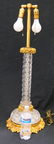 ANTIQUE BACARRAT CRYSTAL AND GILT BRONZE LAMP - 13