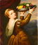 HUGE ANTIQUE K.P.M. PORCELAIN PLAQUE OF WOMAN - 2