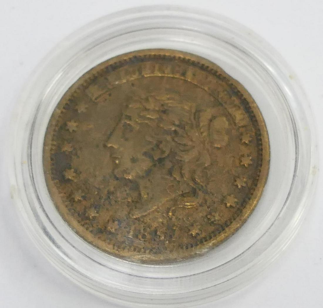1837 NOT ONE CENT HARD TIMES TOKEN IN case (1 of 5)