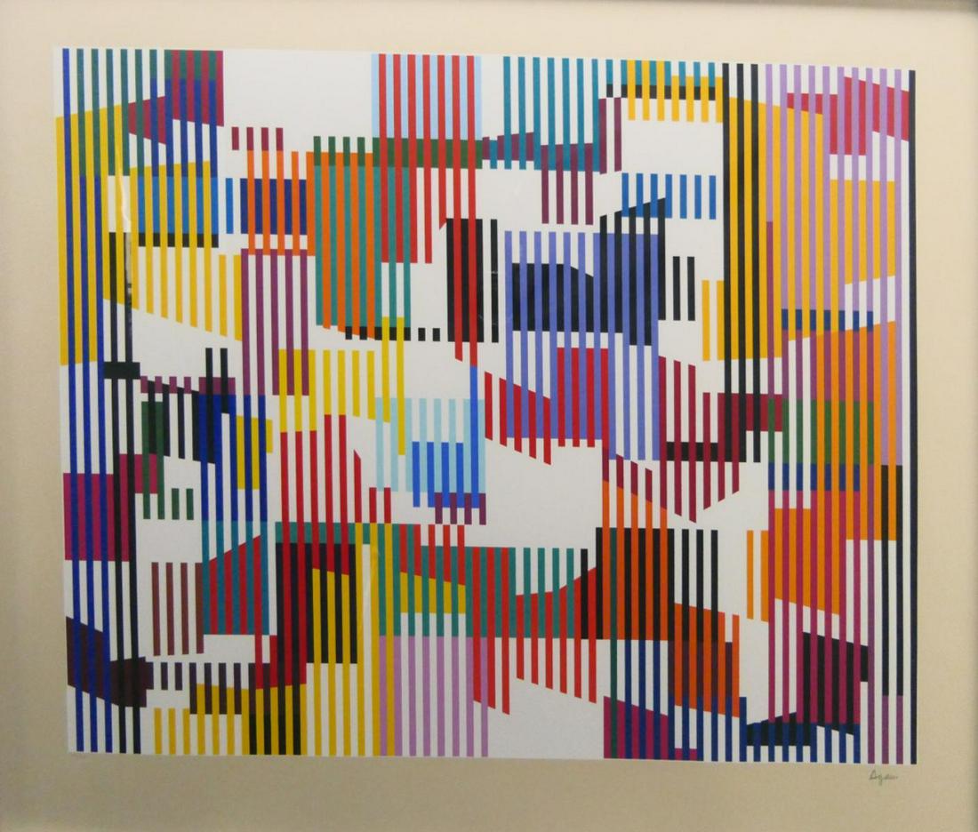 YAACOV AGAM LIMITED EDITION LITHOGRAPH FRAMED (1 of 7)