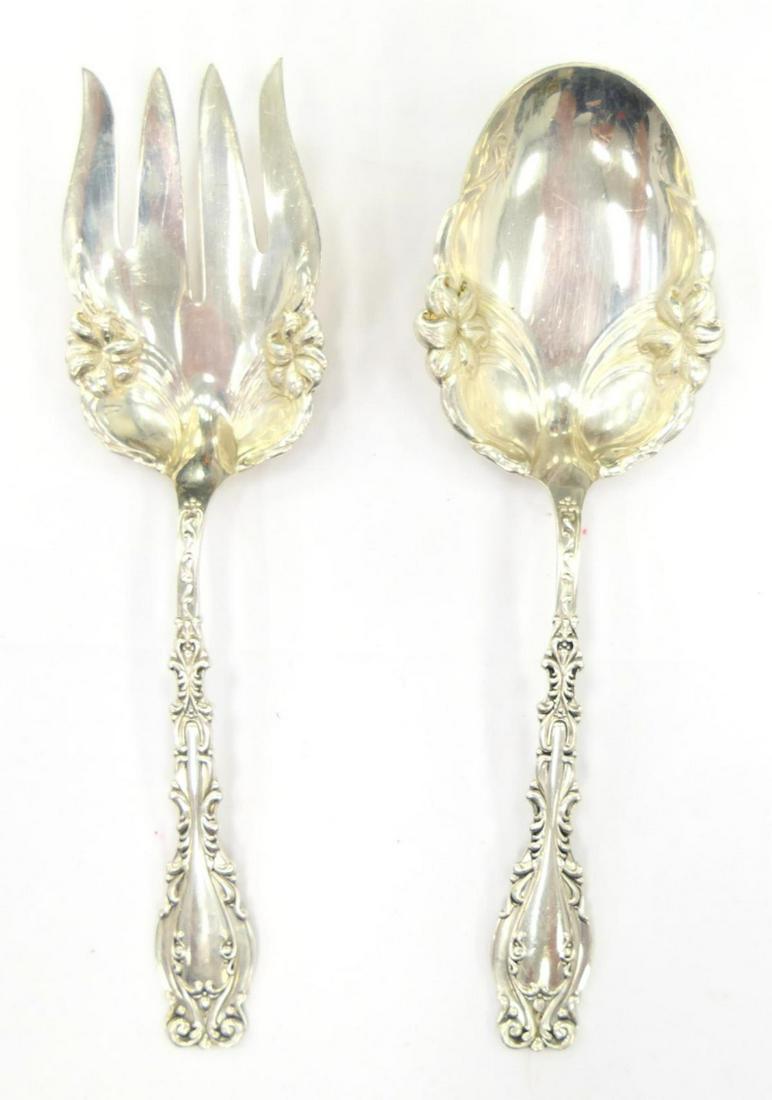 FRANK WHITING STERLING JOSEPHINE SALAD SERVING SET (1 of 5)