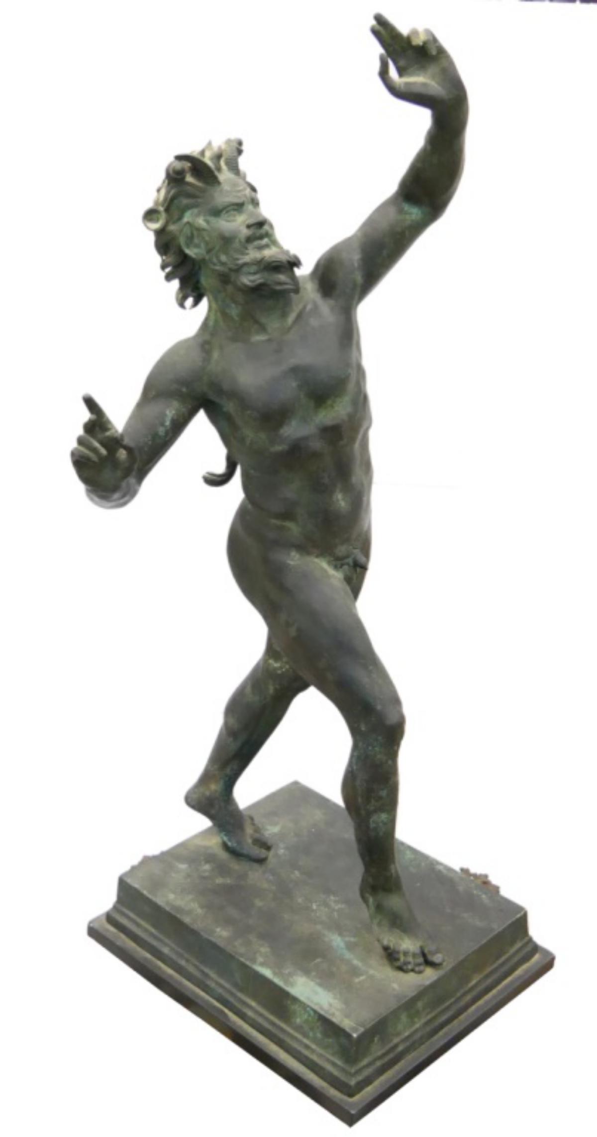 ANTIQUE BRONZE OF THE DANCING FAUN (1 of 8)