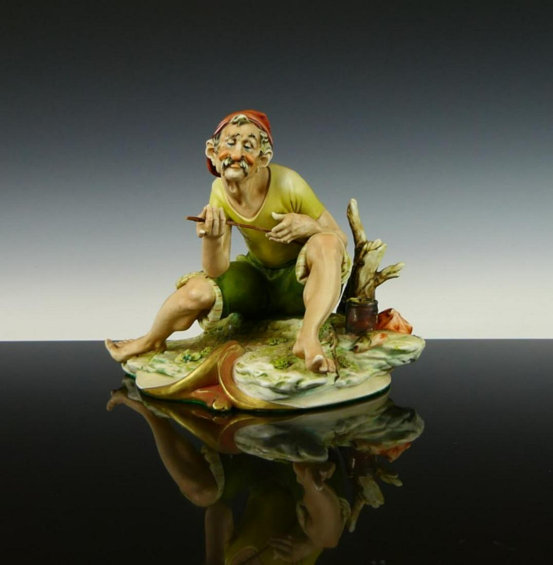 ANTONIO BORSATO PORCELAIN FIGURINE OF FISHERMAN (1 of 8)