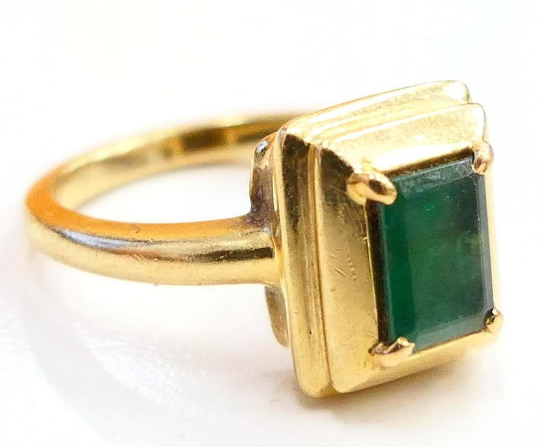VICTORIAN 10KT Y GOLD AND EMERALD RING (1 of 3)
