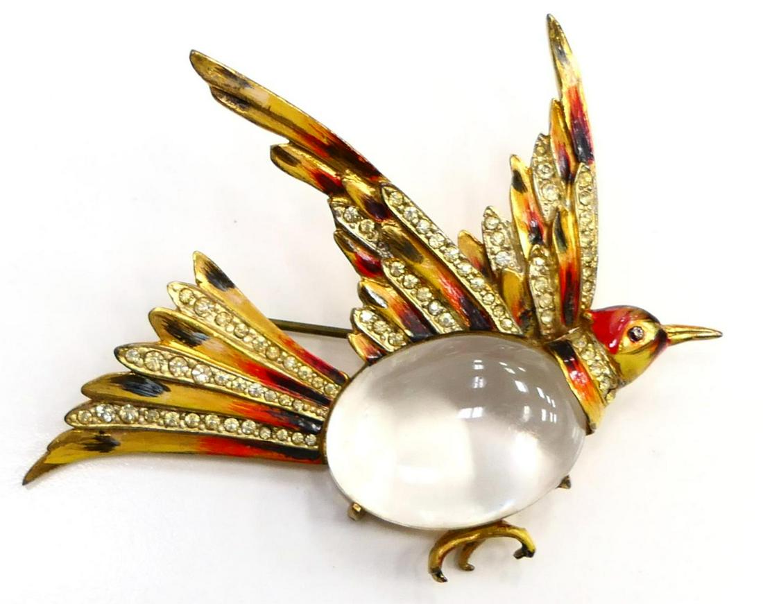 RARE CORO CRAFT ENAMEL JELLY BELLY STERLING GROUSE (1 of 6)